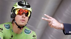 SOUSTEDNÍ. Peter Sagan ze Slovenska na startu asovky na Tour de France.