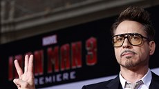 Robert Downey Jr. na premiée filmu Iron Man 3