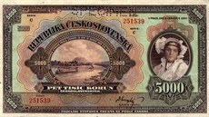 eskoslovenská státovka z roku 1920