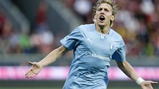 Emil Forsberg z Malmö se raduje z gólu v duelu na Spartě. Emil Forsberg z Malmö se raduje z gólu v duelu na Spartě.