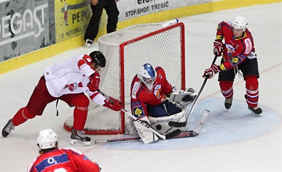 Hokejová píprava Olomouc (bílá) vs Tebí.