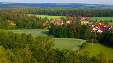 Pohled z rozhledny Bára na Rabtejnskou Lhotu