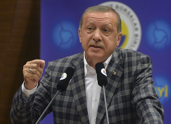 Kandidát na tureckého prezidenta dosavadní premiér Erdogan (7. srpna 2014).