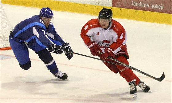 Jakub Matai (vpravo) v dresu Olomouce. 