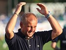 Jihlavský trenér Petr Rada reaguje na gól hrá Bohemians.