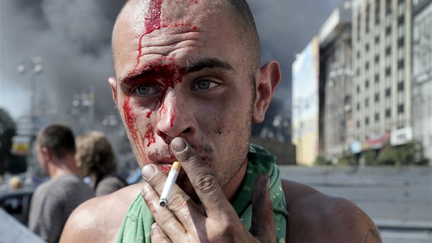 Nepokoje na kyjevskm Majdanu (7. srpna 2014)