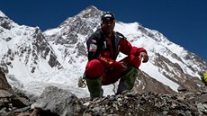 Český horolezec Radek Jaroš při výstupu na K2. Český horolezec Radek Jaroš při výstupu na K2.