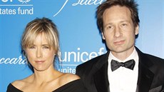 Téa Leoni a David Duchovny (New York, 2. prosince 2009)