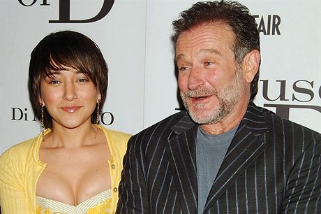 Robin Williams a jeho dcera Zelda (New York, 10. dubna 2005)