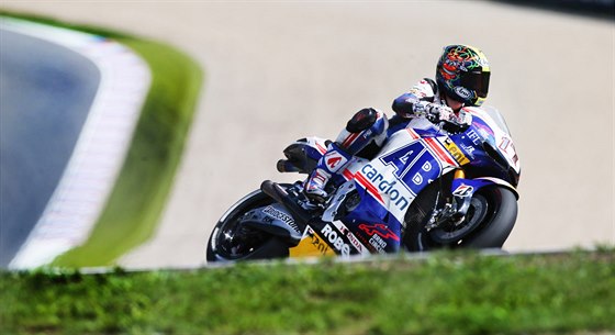 Karel Abraham na trati Velké ceny Brna silniních motocykl ve tíd MotoGP