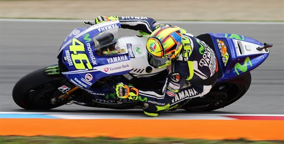 Valentino Rossi na trati brnnské Velké ceny, momentka z loského roku.