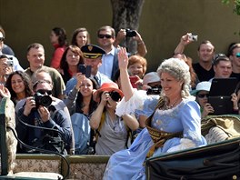 Císaovna Marie Terezie piváí výstavu Zapaená krása.