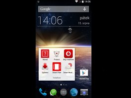 Domovsk obrazovka telefonu Vodafone Smart 4 Power