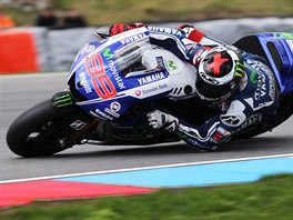 Jorge Lorenzo na trati Velké ceny Brna silniních motocykl ve tíd MotoGP