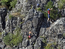 Danny Meník, rekord, 208 metr, slackline,highline, Divoká árka.