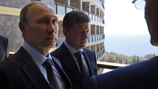 Rusk prezident Vladimir Putin na nvtv anektovanho Krymu (14. srpna 2014)
