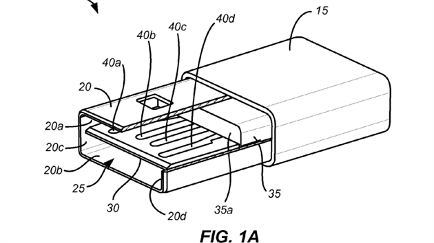 Apple si patentoval oboustrann USB kolk, kter me bt vkldn do zdky i obrcen.