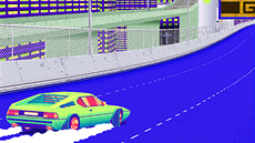 Hra Drift Stage vyuivá grafiku s retrostylizací.