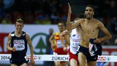 Mahiedine Mekhissi-Benabbad jako první mu 3 000 metr pekáek na ME v...