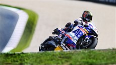 Karel Abraham na trati Velké ceny Brna silniních motocykl ve tíd MotoGP