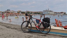 V cíli: koupel v moři na pláži v Gradu patří k těm zaslouženým. V cíli: koupel v moři na pláži v Gradu patří k těm zaslouženým.