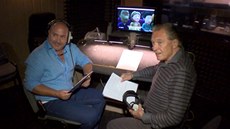 Michal David a Karel Gott v dabingovém studiu Michal David a Karel Gott v dabingovém studiu