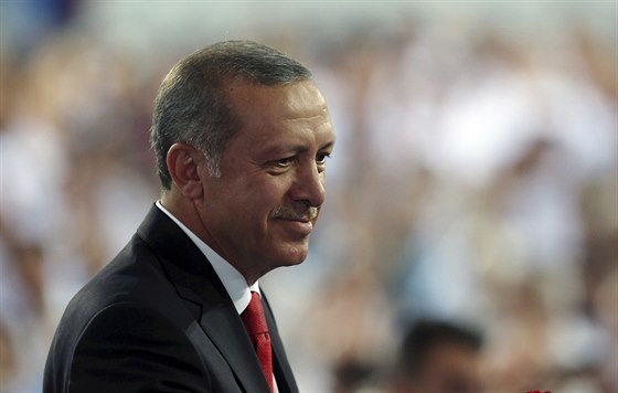 Nový turecký prezident Recep Tayyip Erdogan na sjezdu AKP (27. srpna 2014).