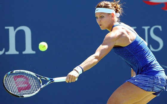 eská tenistka Lucie afáová v duelu 3. kola US Open s Francouzkou Cornetovou.