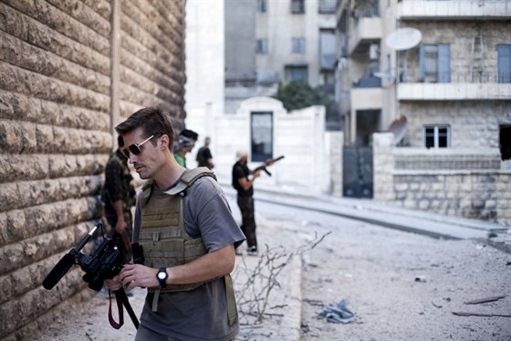 James Foley v syrském Aleppu v listopadu 2012.