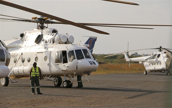 Vrtulník mise OSN v Jiním Súdánu.