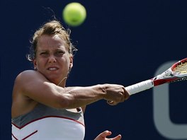 Barbora Zhlavov-Strcov v utkn 1. kola US Open.