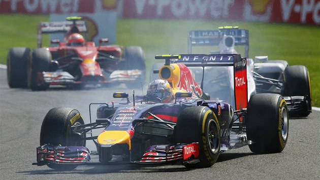V ELE. Daniel Ricciardo ve Velké cen Belgie formule 1. 