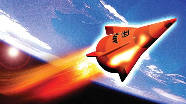 Experimentln zbra Advanced Hypersonic Weapon v pedstav ilustrtora.