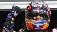 ZAATÁ PST. Daniel Ricciardo po vítzství ve Velké cen Belgie formule 1.