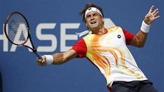 panlský tenista David Ferrer bojoval ve 3. kole US Open sám se sebou.