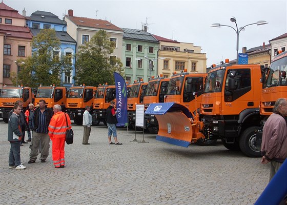 Ped pti lety Kraj Vysoina pedstavil nové sypae Iveco na jihlavském...