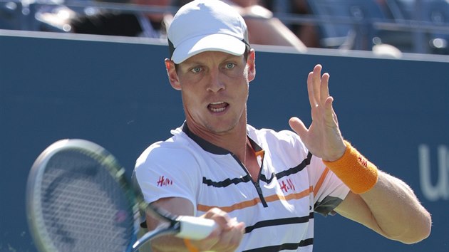 esk tenista Tom Berdych hraje ve tvrtfinle US Open.