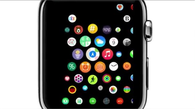 Chytr hodinky Apple Watch, kter pedstavil f spolenosti Tim Cook na tiskov konferenci v Kalifornii (9. z 2014)