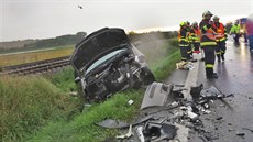 Vážná dopravní nehoda na tahu Brno - Uherské Hradiště (31. srpna 2014). Vážná dopravní nehoda na tahu Brno - Uherské Hradiště (31. srpna 2014).