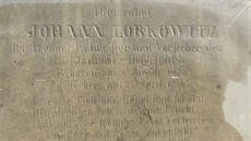 Zde spoívá Johann Lobkowitz...