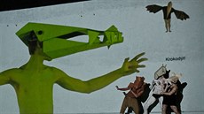 Záběr z generální zkoušky hry Říše zvířat Záběr z generální zkoušky hry Říše zvířat