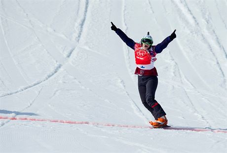 2014. Snowboardkrosaka Eva Samkov vtz na olympijskch hrch v Soi. esk...