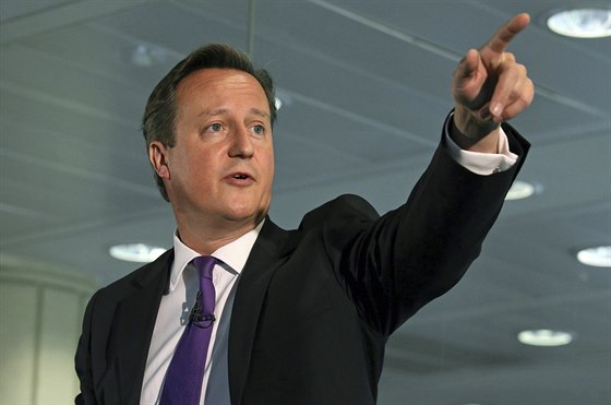 Britský premiér David Cameron bhem svého emotivního projevu v hlavním mst...