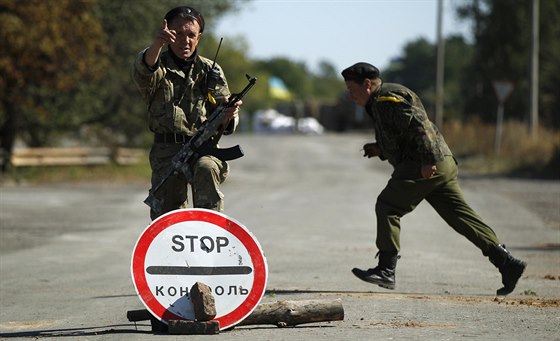 Stanovit ukrajinské armády u msta Horlivka (18. záí 2014)