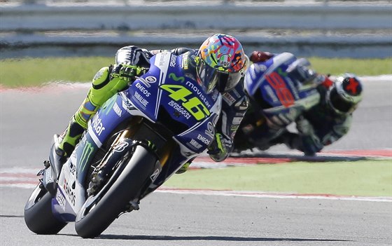 Valentino Rossi si jede pro triumf ve Velké cen San Marina.