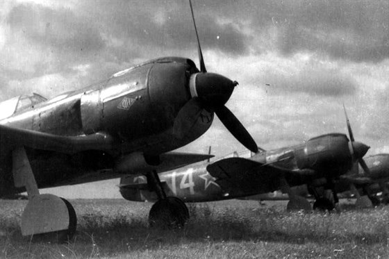 Lavokiny La-5FN eskoslovenských pilot bojujících na východní front.