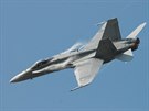 Letoun F-18 finskho letectva pi ncviku letovho vystoupen pro vkendov Dny...