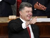 Ukrajinsk prezident Petro Poroenko v americkm Kongresu (18. z 2014)