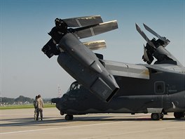 Americk konvertopln CV-22B Osprey na Dnech NATO v Ostrav