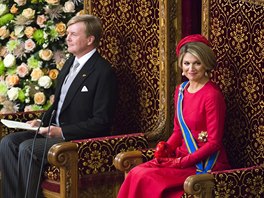 Nizozemský král Willém-Alexander a královna Máxima (Haag, 16. záí 2014)